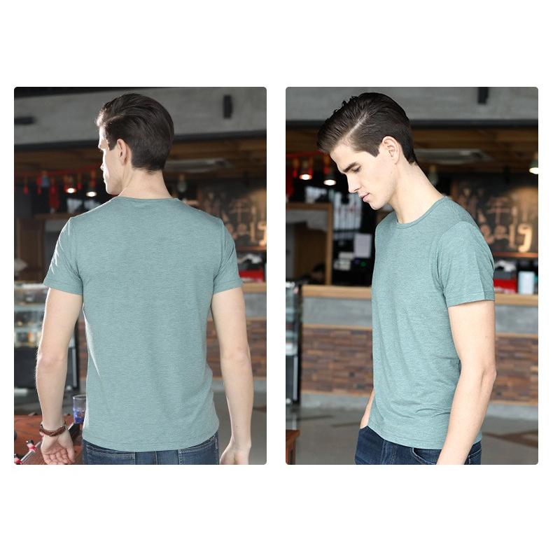 バンブーレーヨン 無地tシャツ メンズ 半袖 Tシャツ クルーネック 半袖カットソー 竹繊維 Vネック Dcszm 夢価格 通販 Yahoo ショッピング