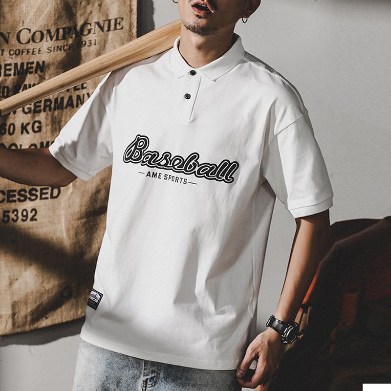 半袖シャツ ポロシャツ メンズ プリント トップス 白シャツ プルオーバー スポーツ ストリート オシャレ レトロ Dpl68 夢価格 通販 Yahoo ショッピング