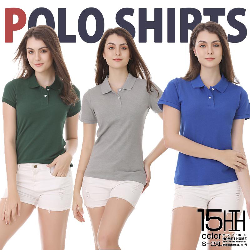 レディース ポロシャツ 半袖 シンプル 無地 おしゃれ コットン 100 白シャツ グレー 涼しい 春夏 Dpln123 夢価格 通販 Yahoo ショッピング