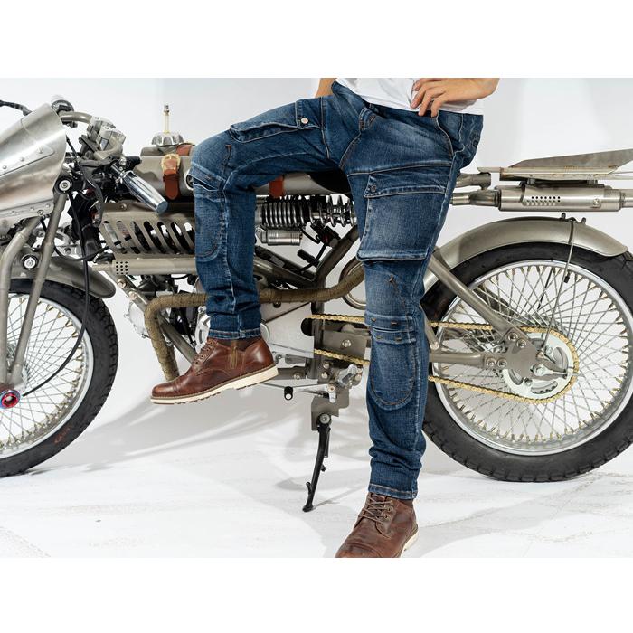 新品 海外輸入IRON WORKERS デニムパンツバイクアウトドア膝パット付き