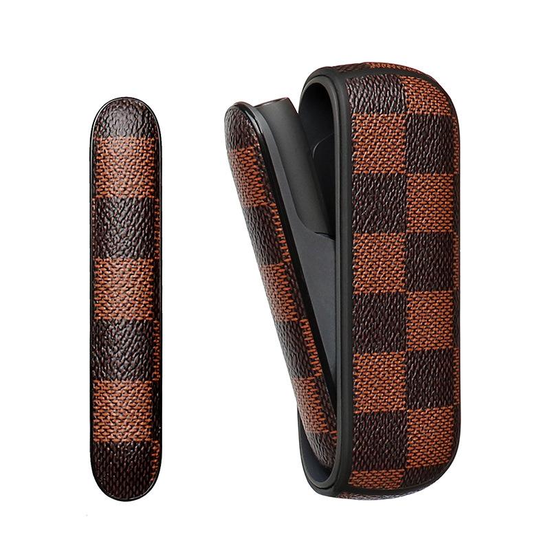 iQOS3 アイコス3 duo 専用 ドアカバー ケース セット チェック柄 PU