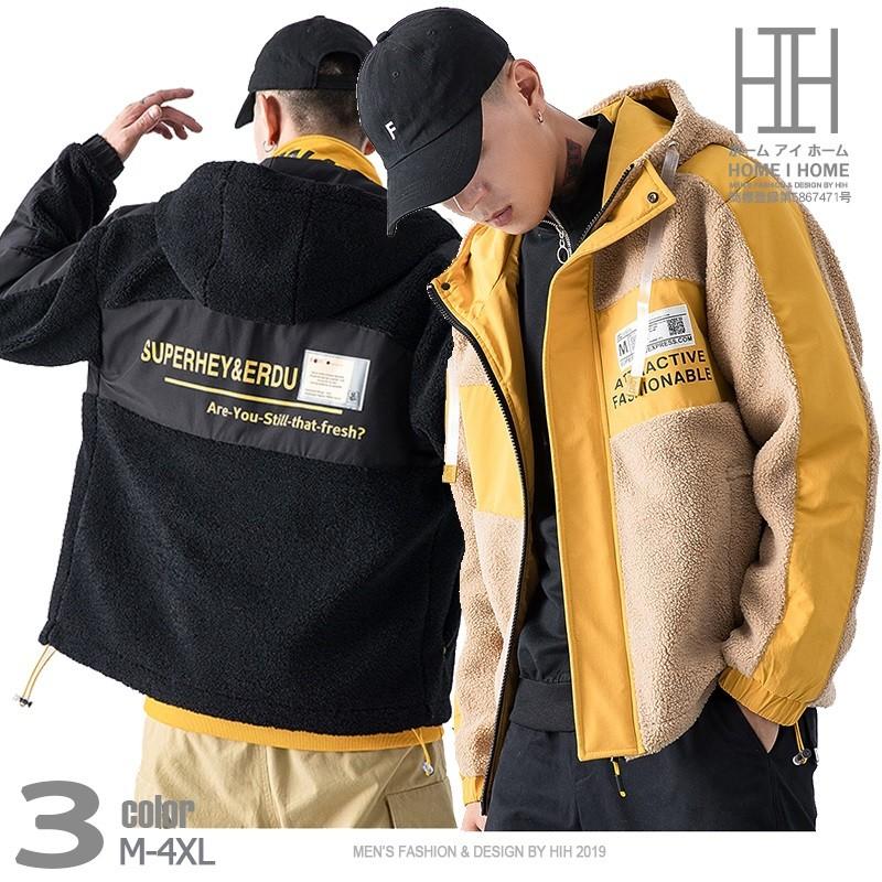 フリースジャケット メンズ フード付き オシャレ アメカジ 暖かい 柔らかい 中綿 秋冬 切り替え 保温 ブルゾン Jk716 夢価格 通販 Yahoo ショッピング