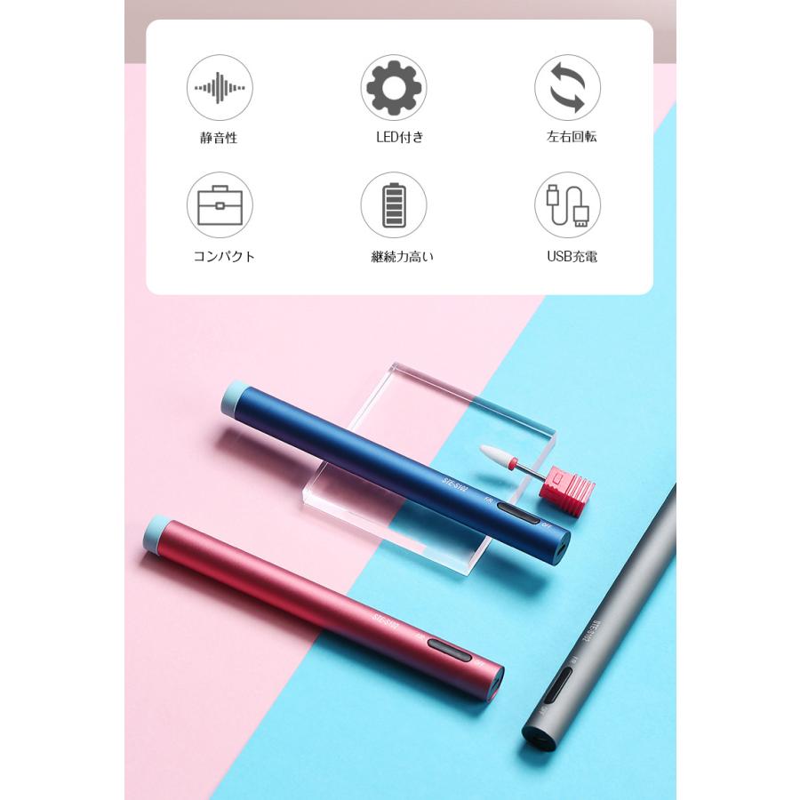 ホームアイホーム LEDライト 電動爪やすり USB充電 静音 ネイルケア