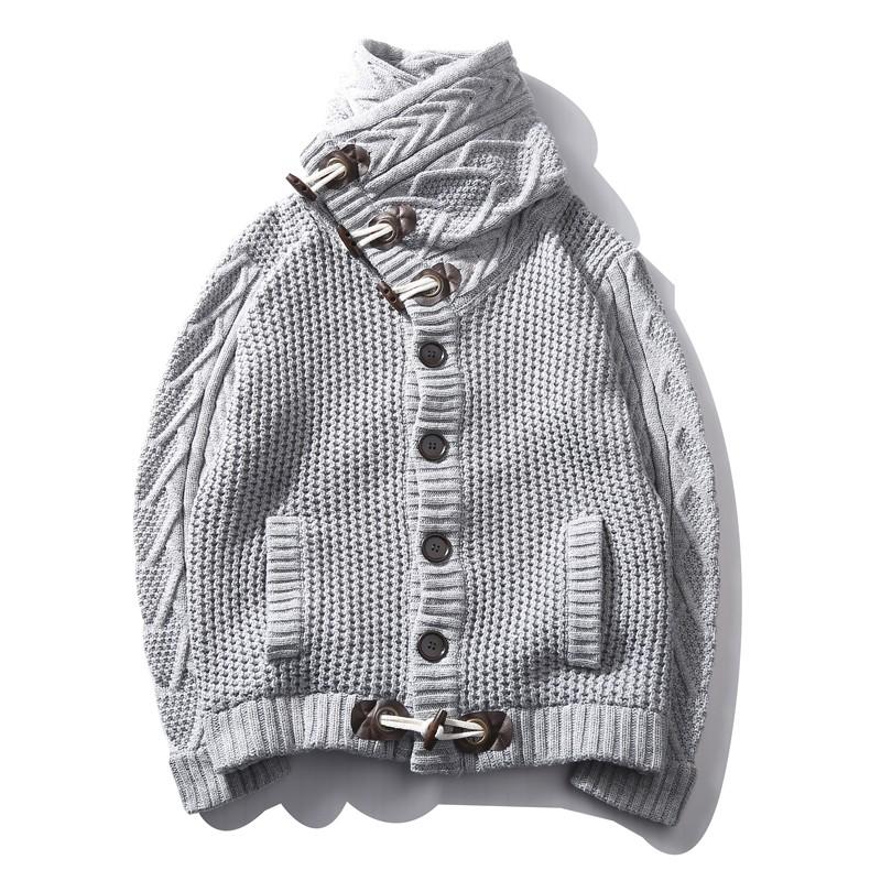 ホームアイホーム カーディガン メンズ ハイネックニット トグルボタン