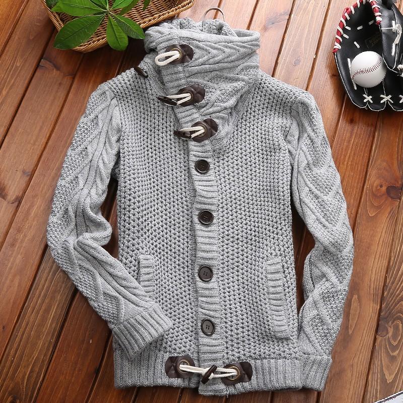 ホームアイホーム カーディガン メンズ ハイネックニット トグルボタン