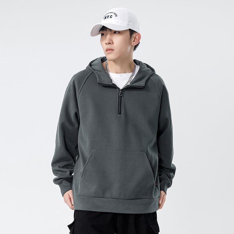 プルオーバー パーカー パーカ メンズ 長袖 フード付き ハーフジップ