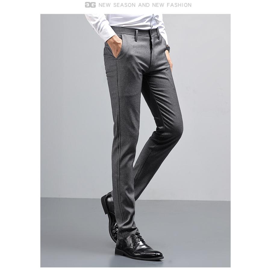 スラックス メンズ ロング丈 スリム ストレッチ 千鳥格子 カジュアルパンツ ビジネス対応 春 秋 Xxk819 夢価格 通販 Yahoo ショッピング