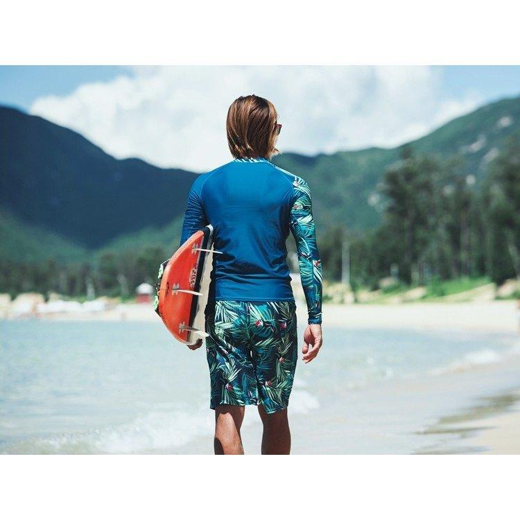 ホームアイホーム メンズ ラッシュガード 水着 長袖 柄物 サーフィン