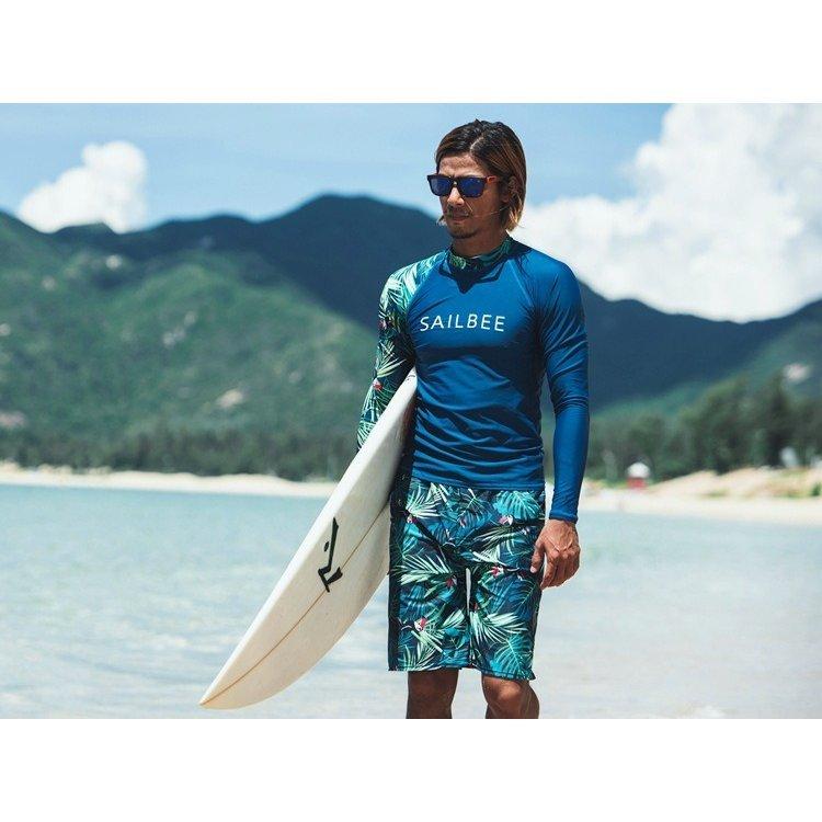 ホームアイホーム メンズ ラッシュガード 水着 長袖 柄物 サーフィン