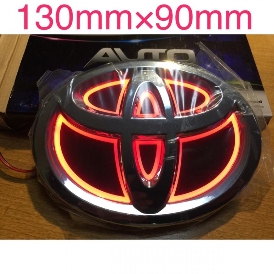 トヨタ Ledエンブレム 交換式130mm 立体5ｄタイプ M 赤色 002 Yumekaショップ 通販 Yahoo ショッピング