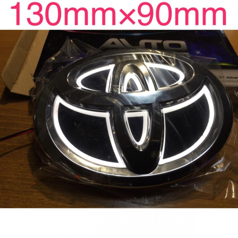 トヨタ Ledエンブレム 交換式 130mm 立体5ｄタイプ M 白色 003 Yumekaショップ 通販 Yahoo ショッピング