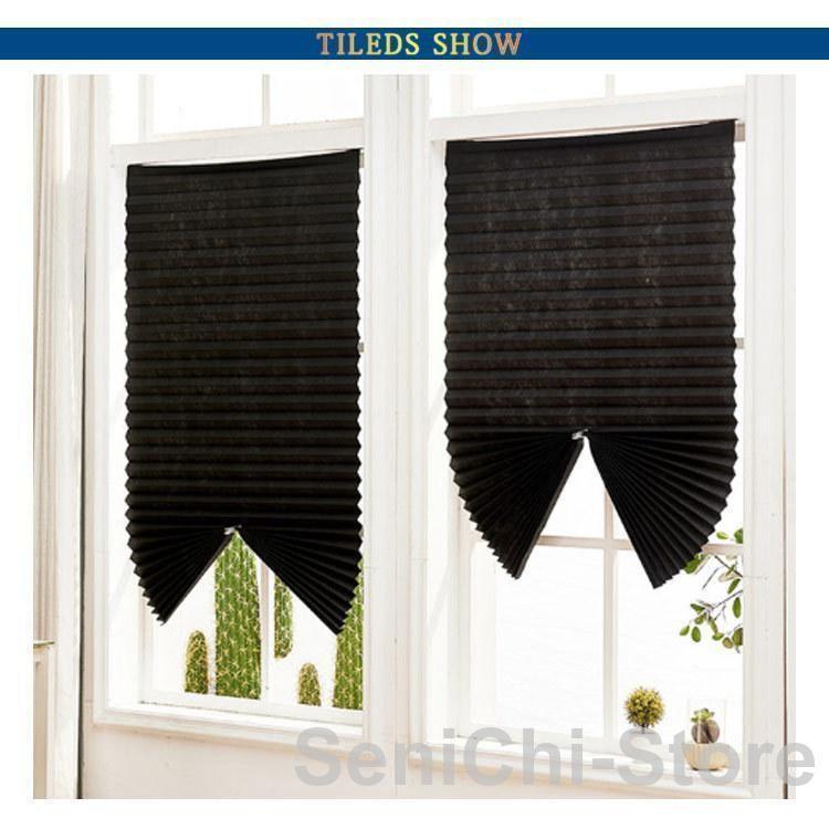 小窓用高級シェードカーテン 小窓用 スクリーン 断熱 幅35×丈90cm 突っ張り棒なし ハニカム