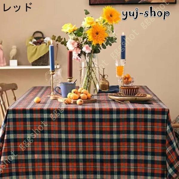 テーブルクロス 北欧 長方形 おしゃれ 赤と緑 チェック柄 小さめ テーブルクロス 北欧 長方形 おしゃれ 赤と緑 チェック柄 小さめ