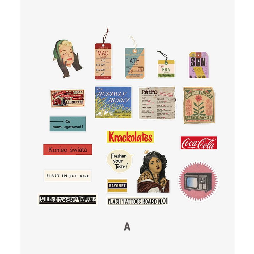 6種 譯製大片 アメリカン アメリカンポップ レトロ ヴィンテージ ステッカー シール コラージュ素材 C4 101 Yumekirara紙モノ専門店 通販 Yahoo ショッピング