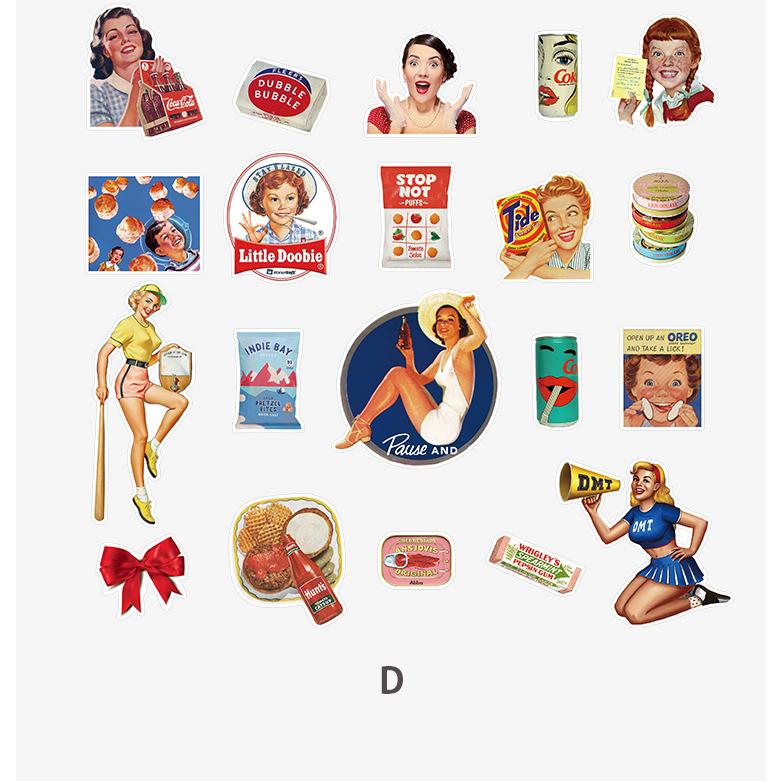 6種 譯製大片 アメリカン アメリカンポップ レトロ ヴィンテージ ステッカー シール コラージュ素材 C4 101 Yumekirara紙モノ専門店 通販 Yahoo ショッピング
