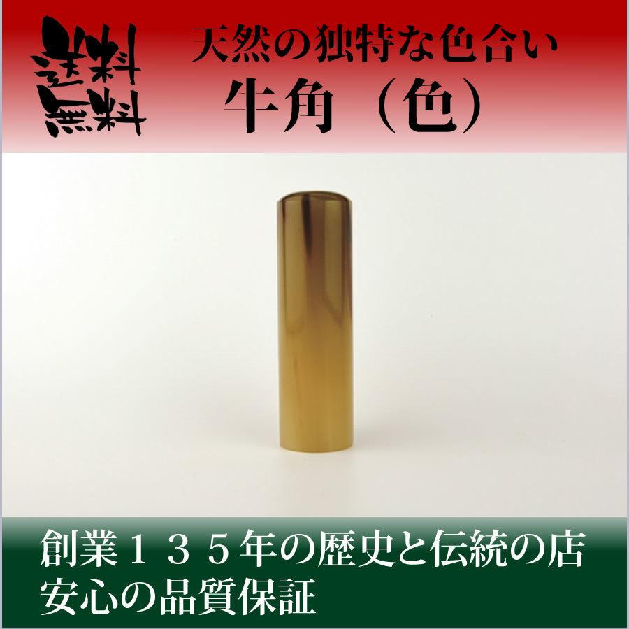 牛角・色　印鑑　実印　はんこ　こだわりの手仕上げ　21mm