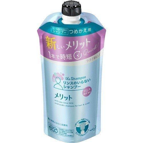 《花王》 メリット リンスのいらないシャンプー つめかえ用 340ml 【医薬部外品】 返品キャンセル不可｜yumekurage