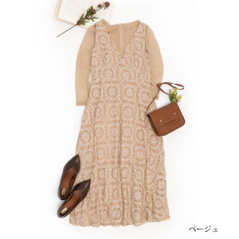 ワンピース 夏 レディース ロングワンピース インナー付き セットアップ ノースリーブ マキシワンピ 柄 夏ワンピ ロング ロング丈 マキシ丈 レース インナー 夢line 通販 Yahoo ショッピング