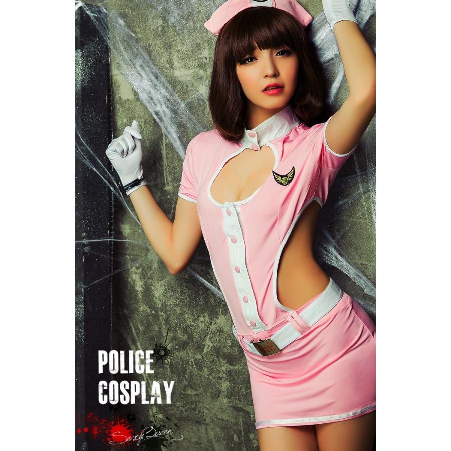 ハロウィン コスプレ ポリス 衣装 コスチューム セクシー ミニスカポリス ボディコンワンピース ピンク ポリスコスプレ ハロウィン仮装 ピンクポリス Ds 夢line 通販 Yahoo ショッピング