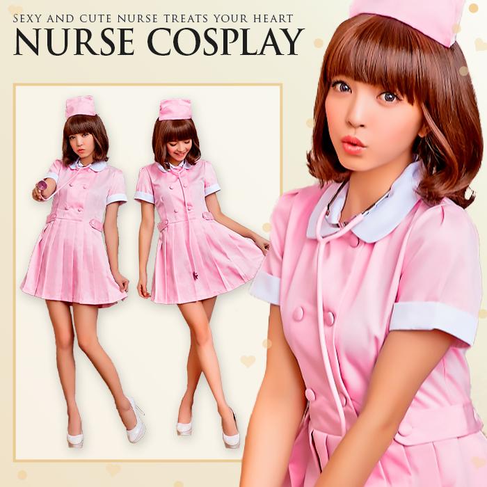 ハロウィン コスプレ ナース ナース服 コスチューム セクシー 衣装 ピンクナース服 ナースキャップ 半袖 ワンピース コスプレ衣装 仮装 可愛い 文化祭 劇 Dsl286pk 夢line 通販 Yahoo ショッピング