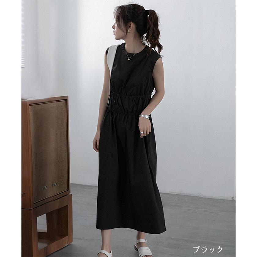 ロングワンピース 夏 レディース ノースリーブ チノワンピ ロングワンピ ライト カーキ ブラック Oso22 夢line 通販 Yahoo ショッピング