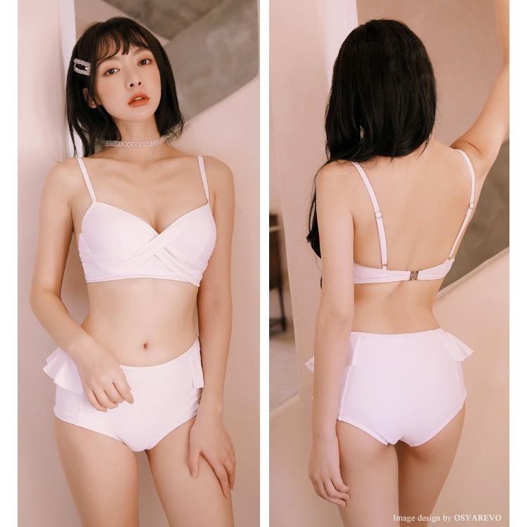 水着 レディース 体型カバー ビキニ ワンピース付き セット水着 ホワイト 白 無地 ドット柄 可愛い 体型カバー水着 ママ水着 ミセス Viki0 夢line 通販 Yahoo ショッピング