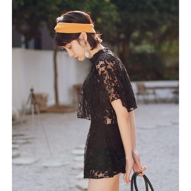 水着 レディース ワンピース 体型カバー レースポンチョ セット ノンワイヤー 大きいサイズ ブラック ママ水着 オトナ女子 おしゃれ トレンド 新作水着 通販 Viki 夢line 通販 Yahoo ショッピング