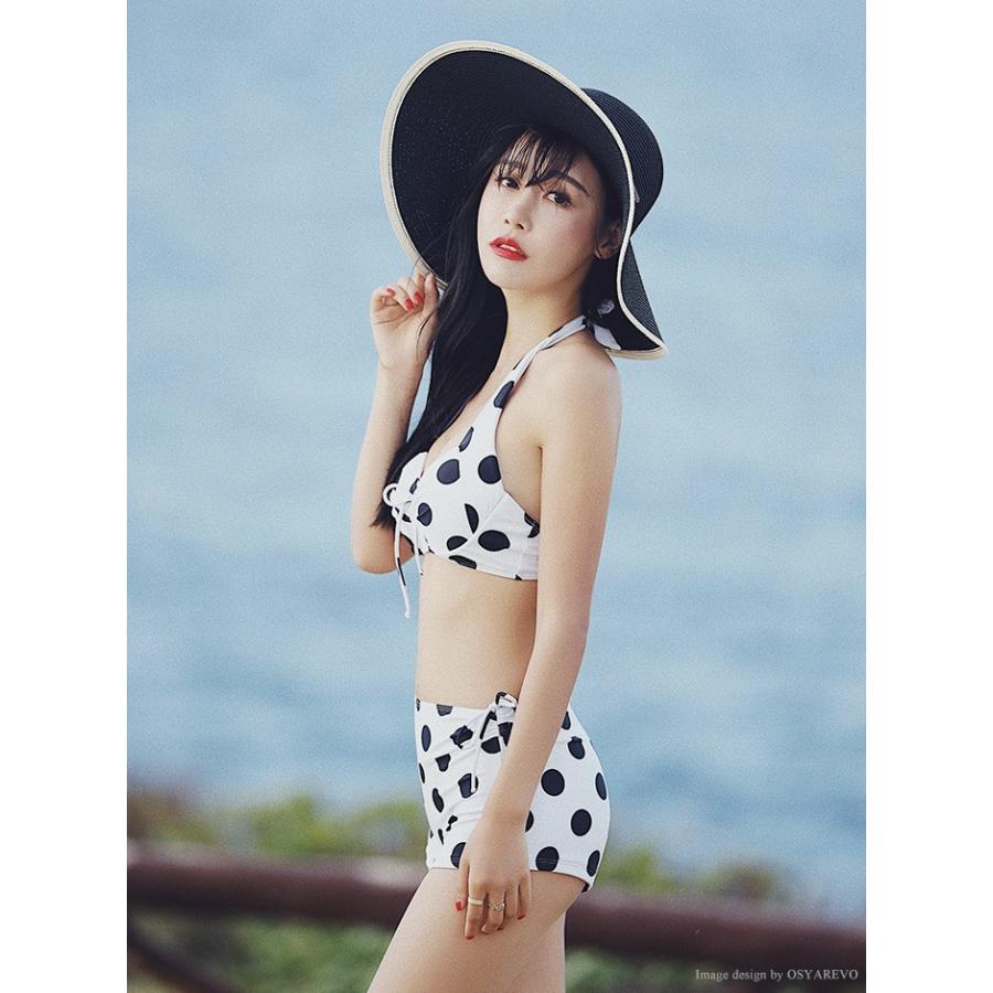 返品交換不可商品 デザインフリル ドット 水着 レディース水着 短パン チュニック付 ビキニ 白 Viki910 夢line 通販 Yahoo ショッピング