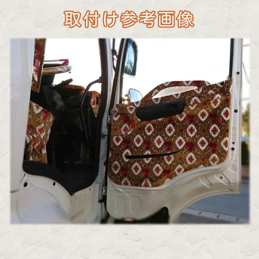 つけまシリーズ☆パズル式ドアパネルカバー☆チンチラ☆助手席側☆車種（いすゞ）・カラー選択式