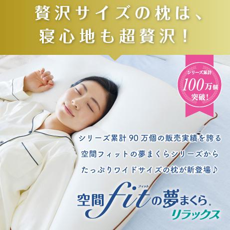 空間fitの夢まくら リラックス 2個セット ホテルタイプ 専用カバー付 