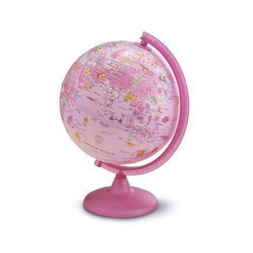 かわいい新作 地球儀 ピンク色 動物イラスト 球径25cm 英語版 外国語の学び方 Portalcultura Net Br