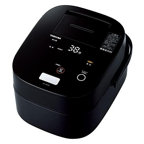 東芝　炊飯器　5.5合　40時間　圧力　保温　ジャー炊飯器　RC-10VPN(K)　釜　備長炭本丸鉄　IH　真空　グランブラック