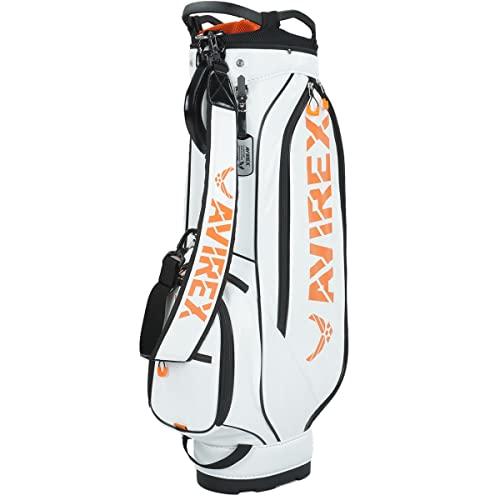 新品 AVIREX アヴィレックスゴルフ スタンド式 キャディバッグ ホワイト 新品 AVIREX アヴィレックスゴルフ スタンド式 キャディバッグ