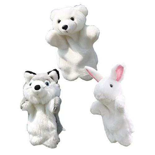 しあわせ倉庫 アニマル パペット ぬいぐるみ 人形 動物 オオカミ うさぎ など 狼 白熊 白兔 S 2529 夢の星 通販 Yahoo ショッピング