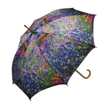 当店だけの限定モデル ユーパワー 名画木製ジャンプ傘 (APIs) AU-02216 モネ「モネのアイリスガーデン」 雨傘