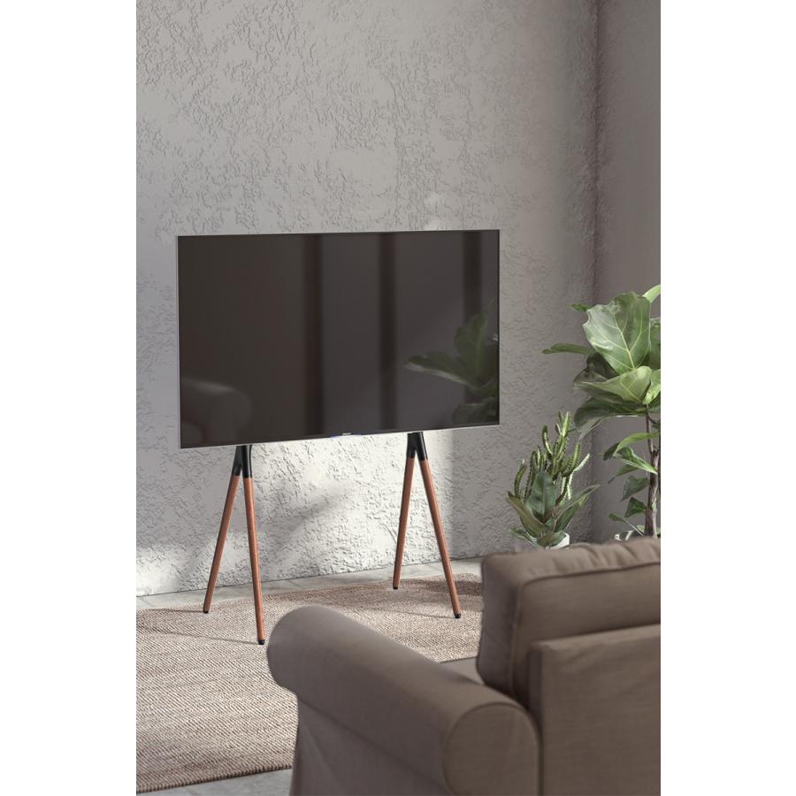 自立式テレビスタンド 32〜55型対応 テレビスタンド 自立式 天然木 32〜55型対応 高さ調節 転倒防止金具付