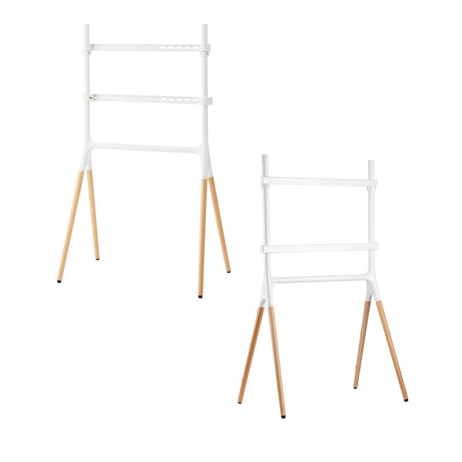 テレビスタンド 自立式 天然木 32〜55型対応 高さ調節 転倒防止金具付