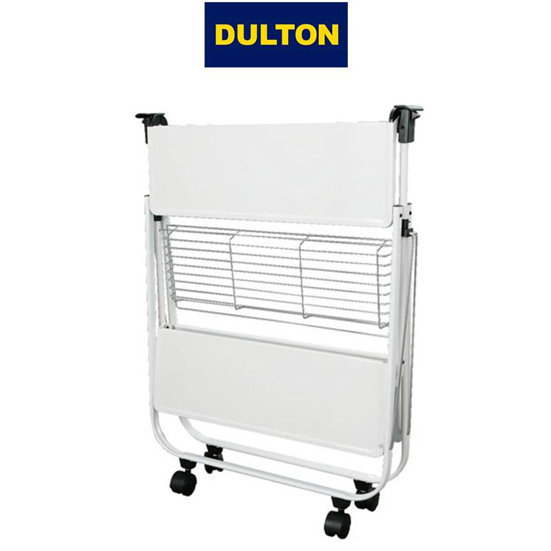 キッチン収納・ラック DULTON FOLDING TROLLEY WHITE 044 楽天市場】キッチンワゴン 折りたたみ キャスター付き DULTON