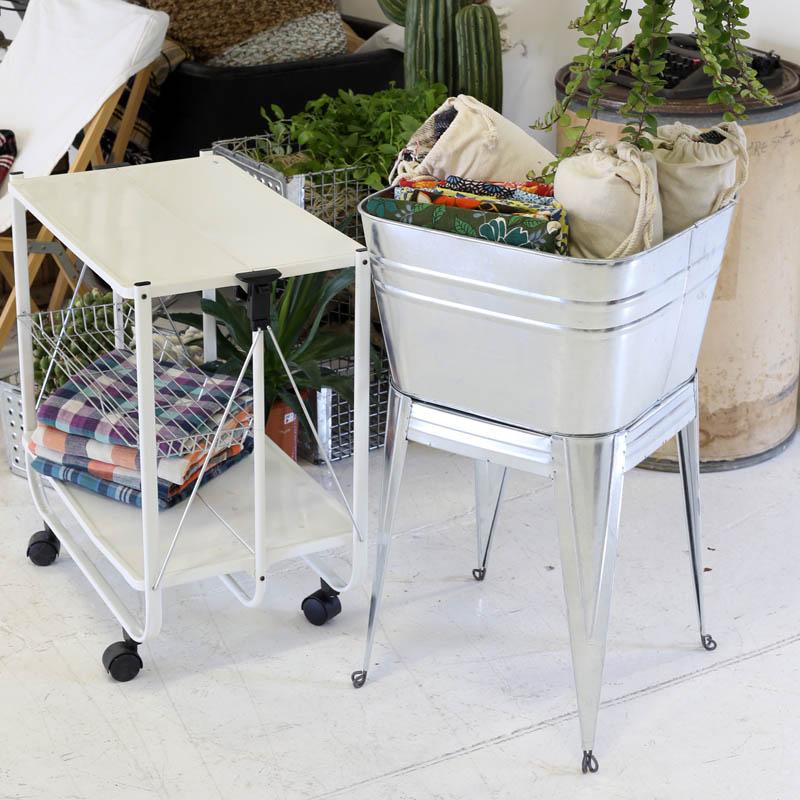 キッチン収納・ラック DULTON FOLDING TROLLEY WHITE 044 DULTON ダルトン フォールディング トローリー ホワイト