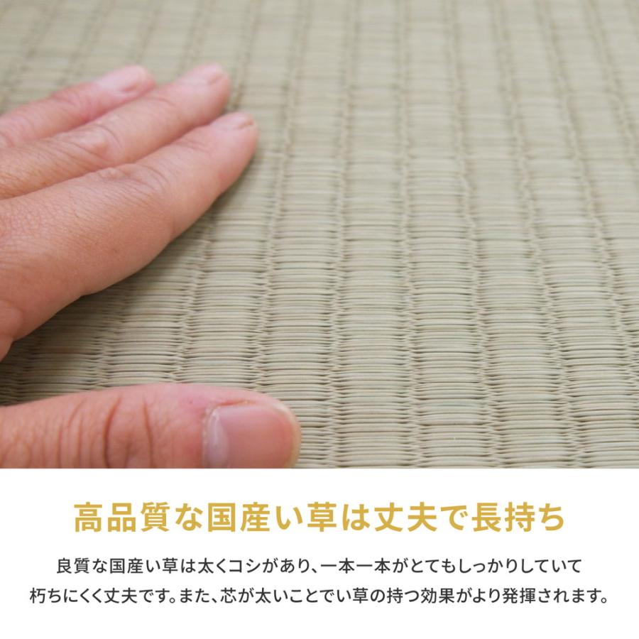 国産い草カーペット 琥珀 本間8畳 382×382 抗カビ・消臭 おしゃれ 人気_4