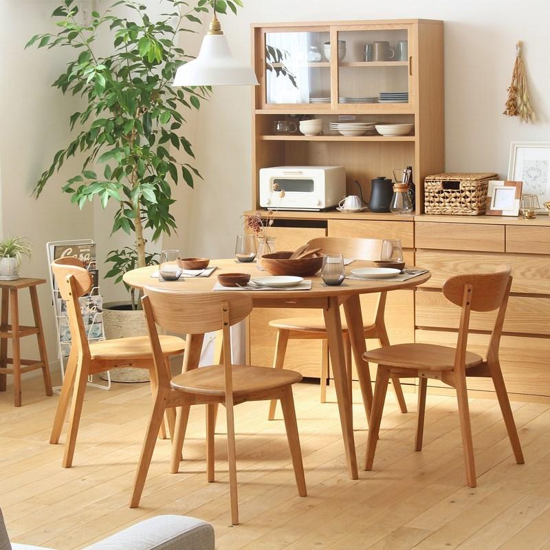ダイニングチェア 2脚セット 北欧 木製 オーク 肘無 おしゃれ River