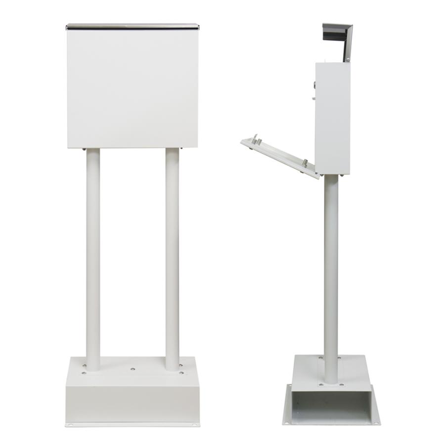 スタンドポスト Rosa(ローザ) 置くだけで使用可能なスタンド式 鍵付き スペアキー付き 錆びにくい ガルバナイズド加工 郵便ポスト 郵便