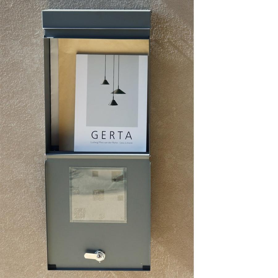 当店一番人気 壁掛けポスト Greta グレータ 鍵付き スペアキー付き 確認窓付き 錆びにくい ガルバナイズド加工 郵便ポスト 郵便受け おしゃれ 北 Aynaelda Com