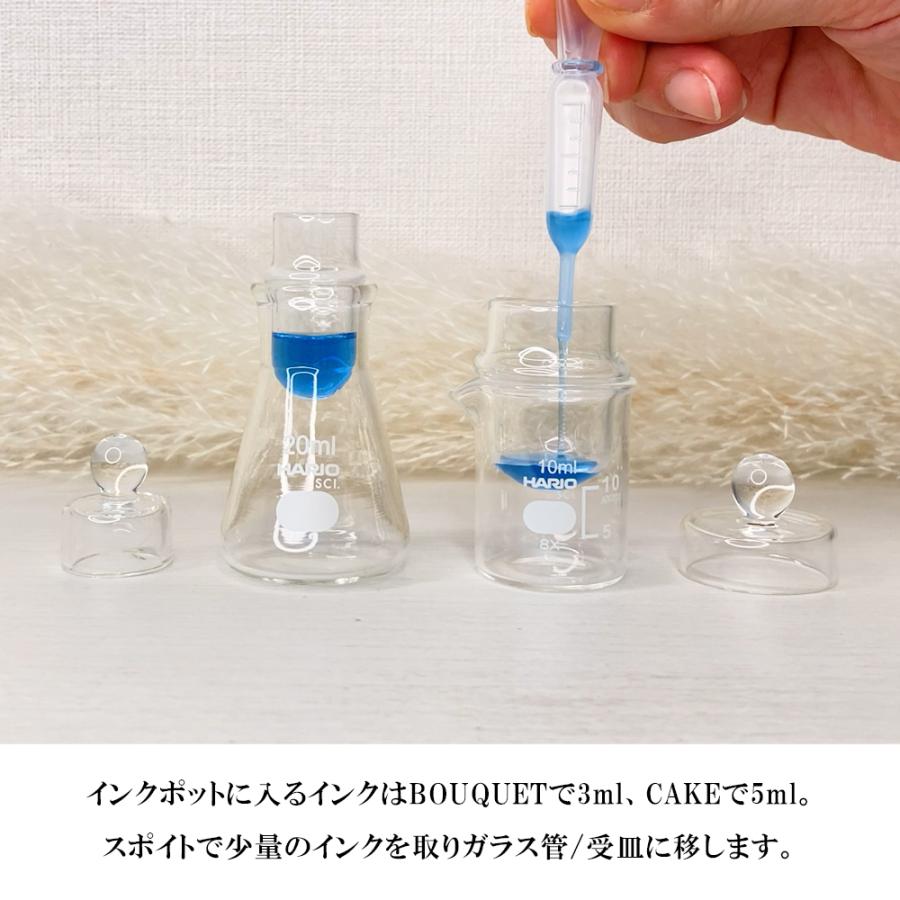 セット商品) ハリオ正規販売 ガラスペン＆インクポットセット 心を