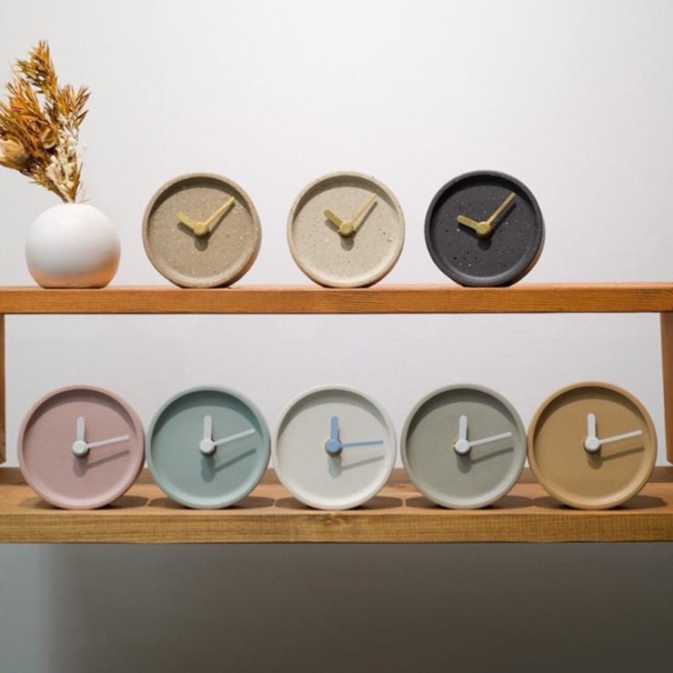 時計 置時計 おしゃれ アナログ リビング 北欧 陶器 デザイン