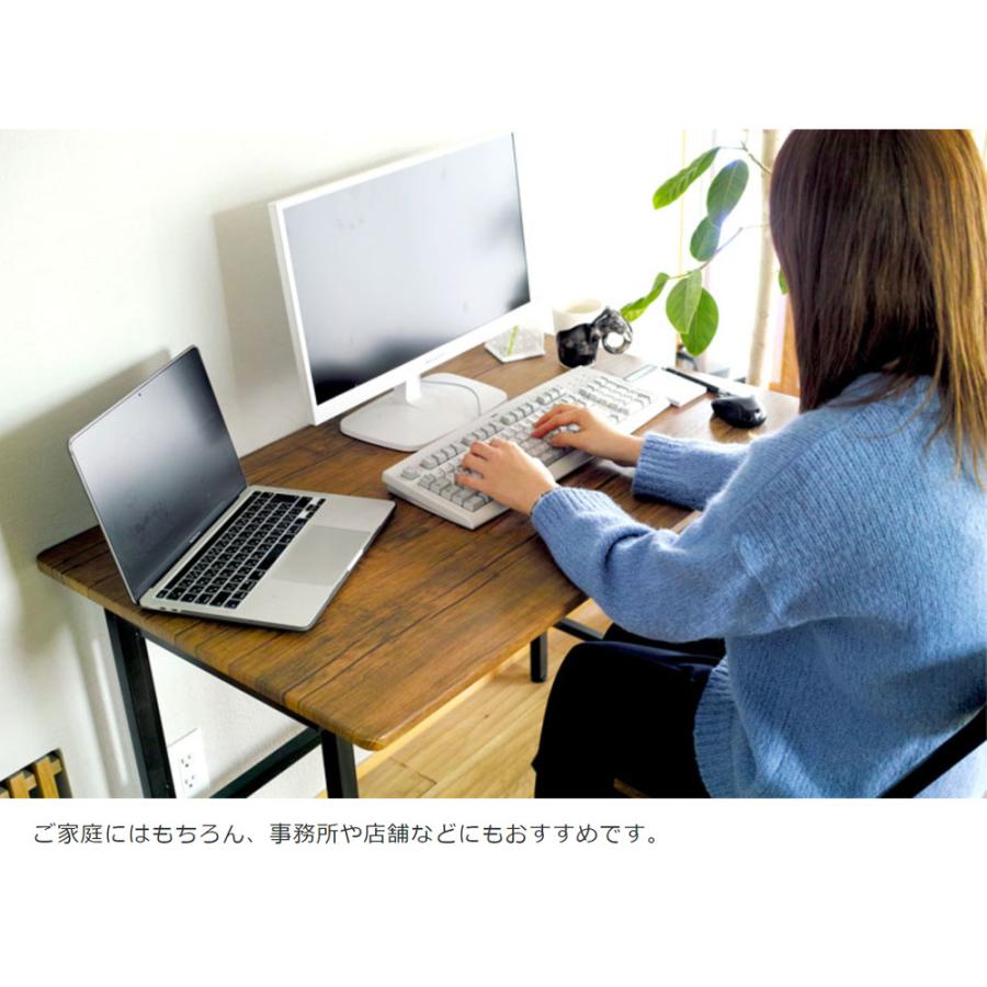 鉄脚 ワイド折りたたみデスク FLAP 作業机 使う時だけ パッと広げて