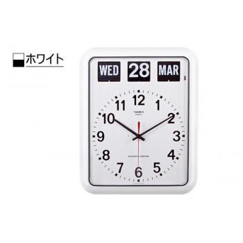 TWEMCO(トゥエンコ) 掛け時計 パタパタカレンダー時計 BQ-12A ホワイト
