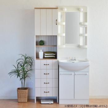 日本製組立家具 カントリー調ランドリーラック 洗面所収納 CO-CR-1845TH_2