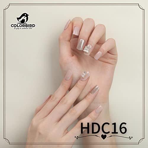 お洒落 Colorbird ネイルチップ Joyme 30 スクエアオフ ナチュラルピンク リボン 付け爪 エレガント マニキュア 可愛い 花 Hdc16 Camarataperoa Ba Gov Br