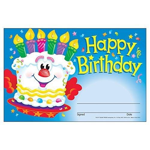 【18％OFF】 人気の春夏 トレンド バースデーカード おたんじょうびおめでとう ケーキ 30枚入り Trend Award Happy Birthday Cake T-8101 m2medien.com m2medien.com